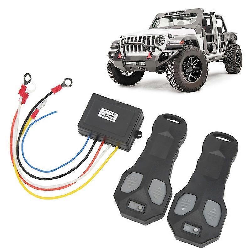 75ft Interferenc Wireless Winch Anti Remote Control Kit Range with 12V Indicator