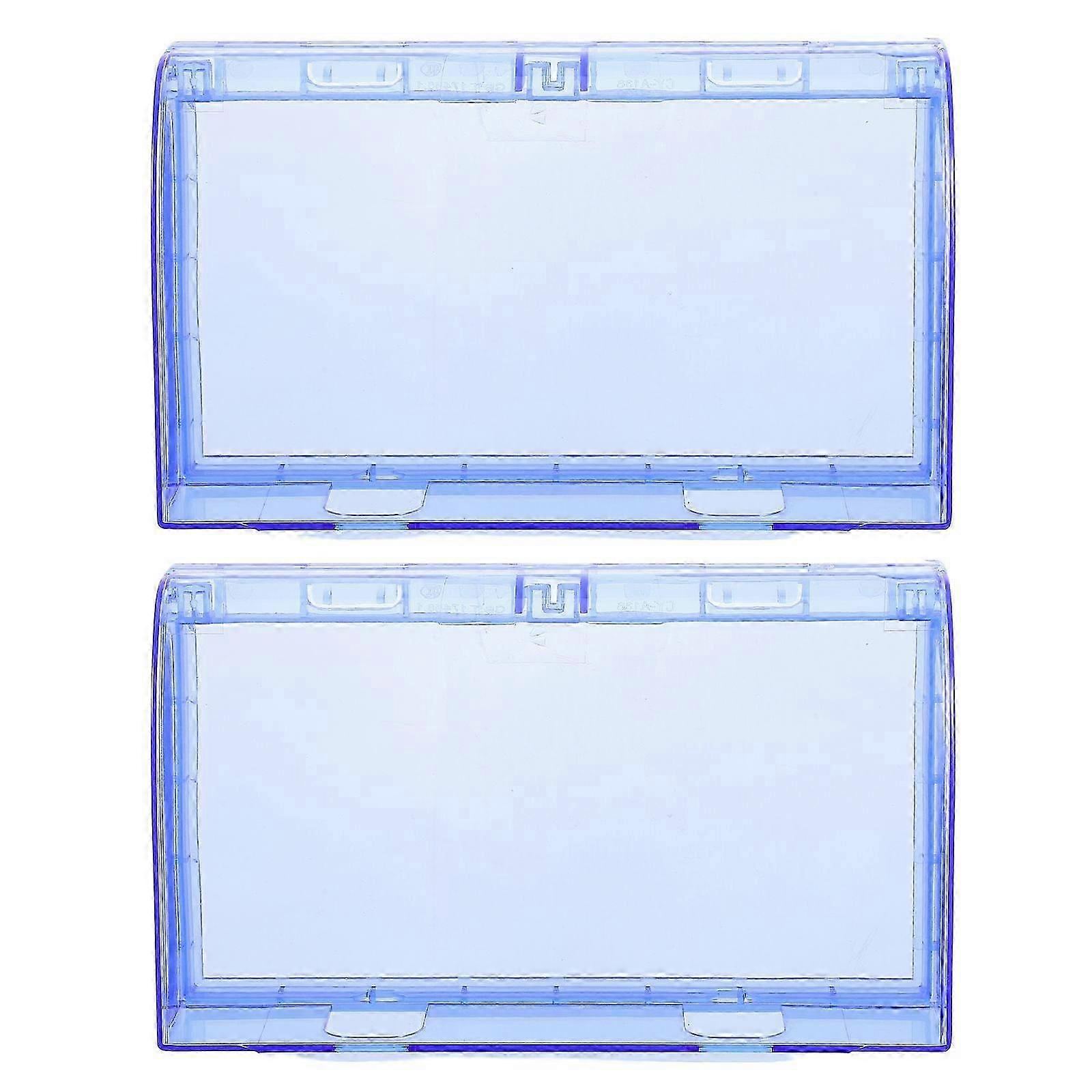 2pcs Practical Plastic Outlet Protective Cover 86 Type Adhesive Waterproof Double Switch Panel Guard