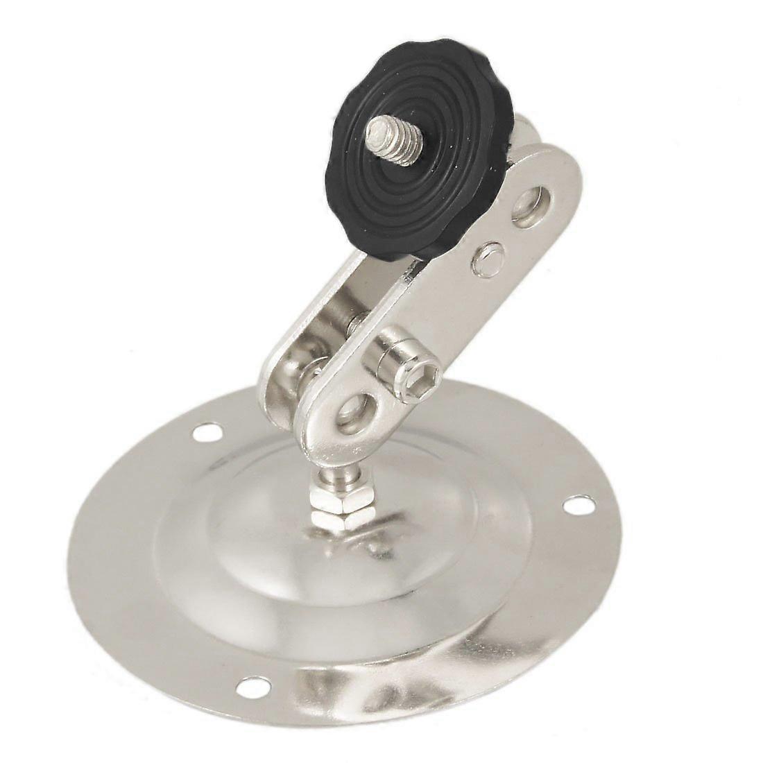 CCTV Camera Wall Mount, 4 Inch Durable Metal Security Camera Bracket, Silver Tone