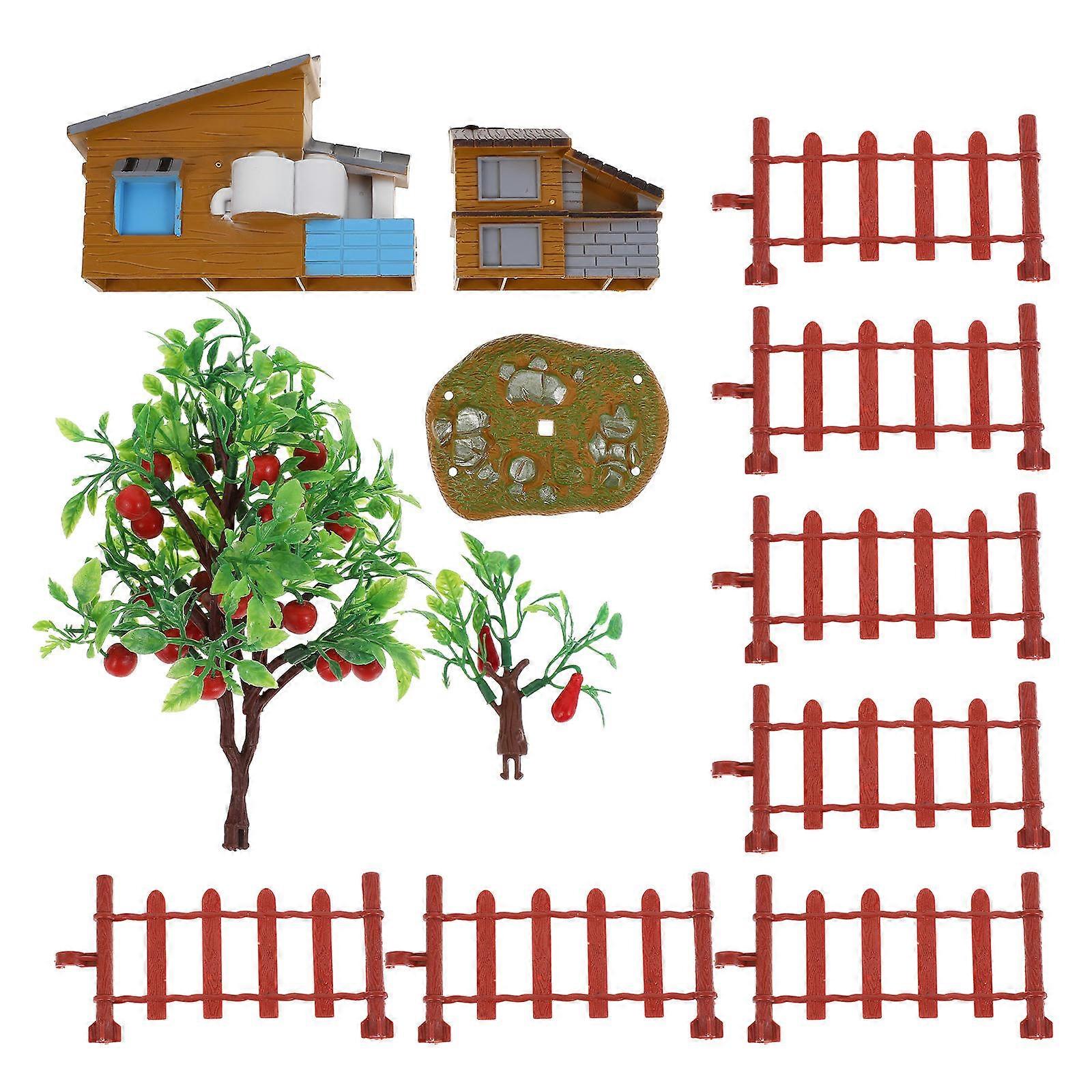 Tree Model House Model for Decor 26Pcs Kids Simulation Toy Set