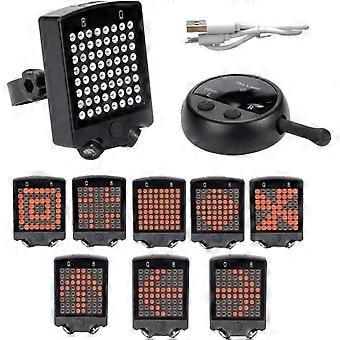 pxcl blackuniversal fiets licht 64 led draadloze richtingaanwijzers led fiets achterlicht fiets achterlicht voor lange afstand buiten fietsen