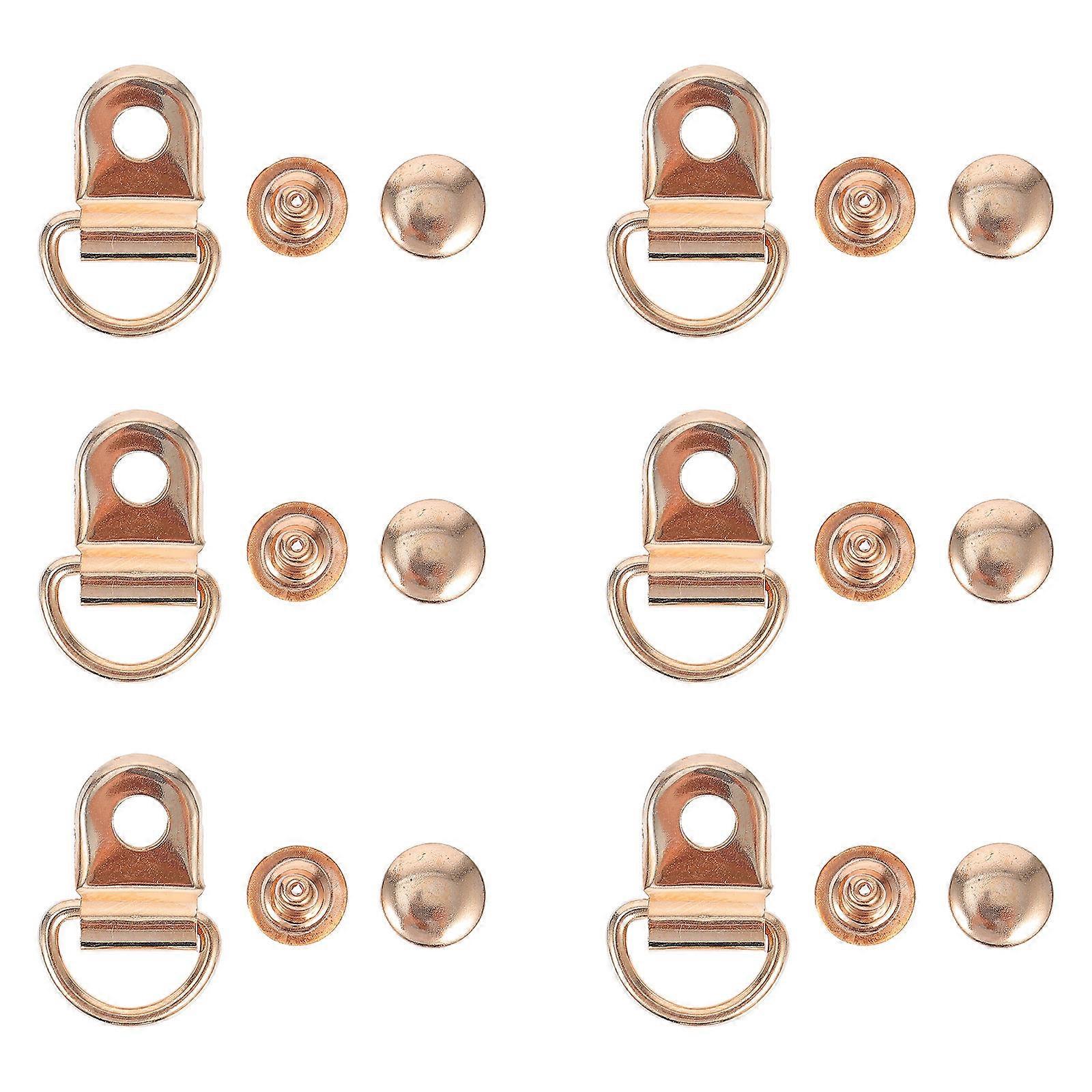 Bag Button Replaceable Buckles for DIY Use 60Sets Golden Color