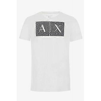 Men's Armani Exchange | Ax 8nztck Mesh Style Logo Design Half Sleeve T-shirt