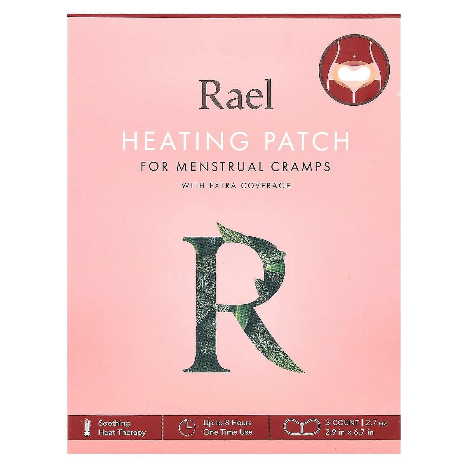 Rael, Inc., Heating Patch for Menstrual Cramps, 3 Count