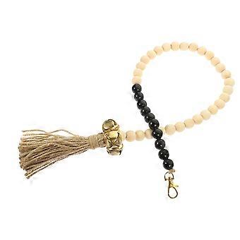 Campana colgante de madera con cuentas para puerta de perro, ideal para entrenamiento.