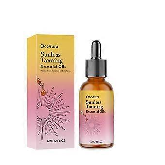 Sunless Tanning Essential Oil, 60ML Gradual Self-Tanning Body Oil for Natural Bronze Glow, Hydrating & Non-Greasy Tanner for All Skin Types