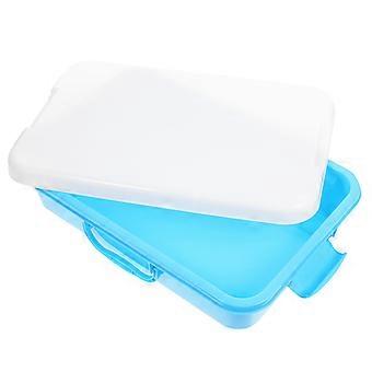 Sand Tray Handheld Sandbox for Storage Box with Lid Portable Blue