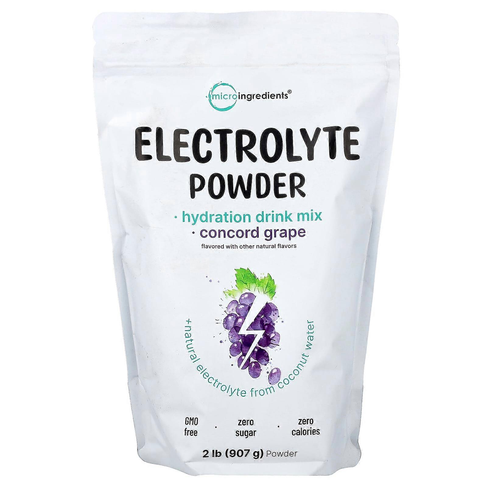 Micro Ingredients, Pó Eletrolítico, Uva Concord, 907 g (2 lb)