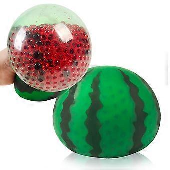 Realistischer Wassermelonen-Spielzeugball, weich und strapazierfähig, zum Stressabbau, langsam aufsteigend, zum Konzentrationstraining, mehrfarbig