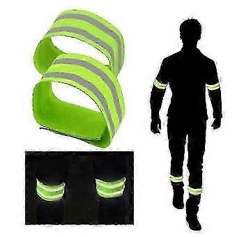 2 Stück reflektierendes Armband - 5 * 1 * 1 Armband * Fluoreszierendes Grün