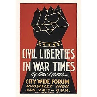 Vintage Journal Iron Fist, Civil Liberties Plakat