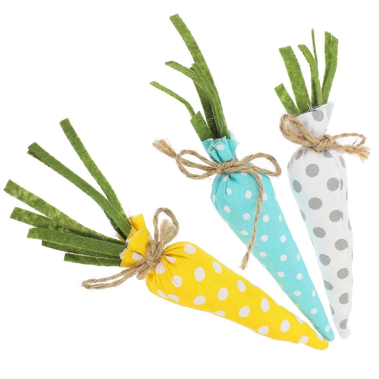 3pcs Easter Party Ornement décoratif Easter Carrot Prop Easter Photo Props