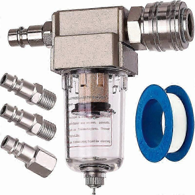 Compressed air filter, Water separator, Oil separator, quick coupling included