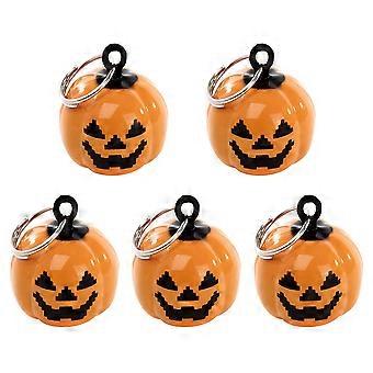 Orange Pumpkin Pet Bells Copper Pendant for Pets 20Pcs Accessories