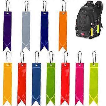 Reflective Pendant,11pcs Safety Reflector Pendant,kids Reflector Pendant,streamer Safety Reflector,for School Bag Clothes Backpack Cycling Walking Run