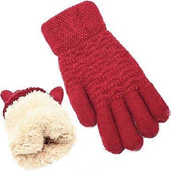 Women's Winter Thermal Touch Screen Gloves Women's Thermal Cable Knit Fleece Fleece Lined Gloves for Cold Weather
