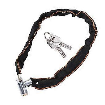 80CM Cable Lock Heavy Duty Braided Stainless Steel Cable Lock for Outdoor Cycling Security (Black)