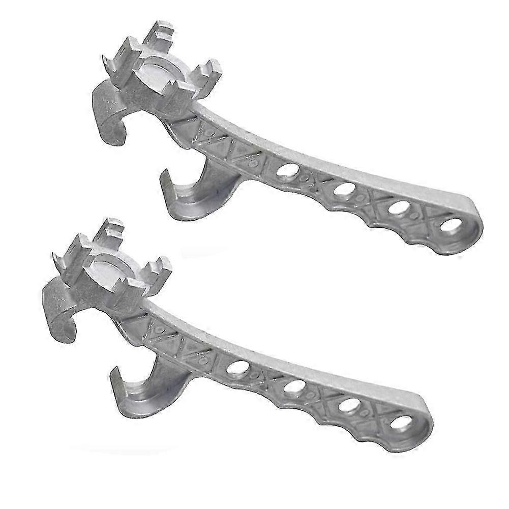 2er-Pack Multifunktions-Eimeröffner aus Aluminium, 5-Gallonen-Eimeröffner, Metalleimeröffner, Deckelöffner