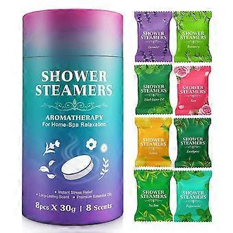 8pcs Duschdampfer Aromatherapie, Duschbomben mit ätherischen Ölen, Selbstpflege-Geburtstagsgeschenke für Frauen Valentinstagsgeschenke für Sie Ihn