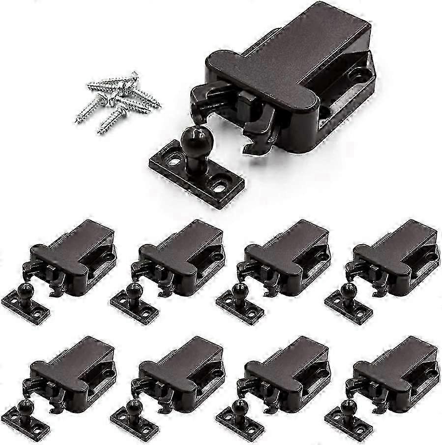 8 Pack Push Latch Touch Latch Safe Rebound Self-Locking Drawer Catch Lock