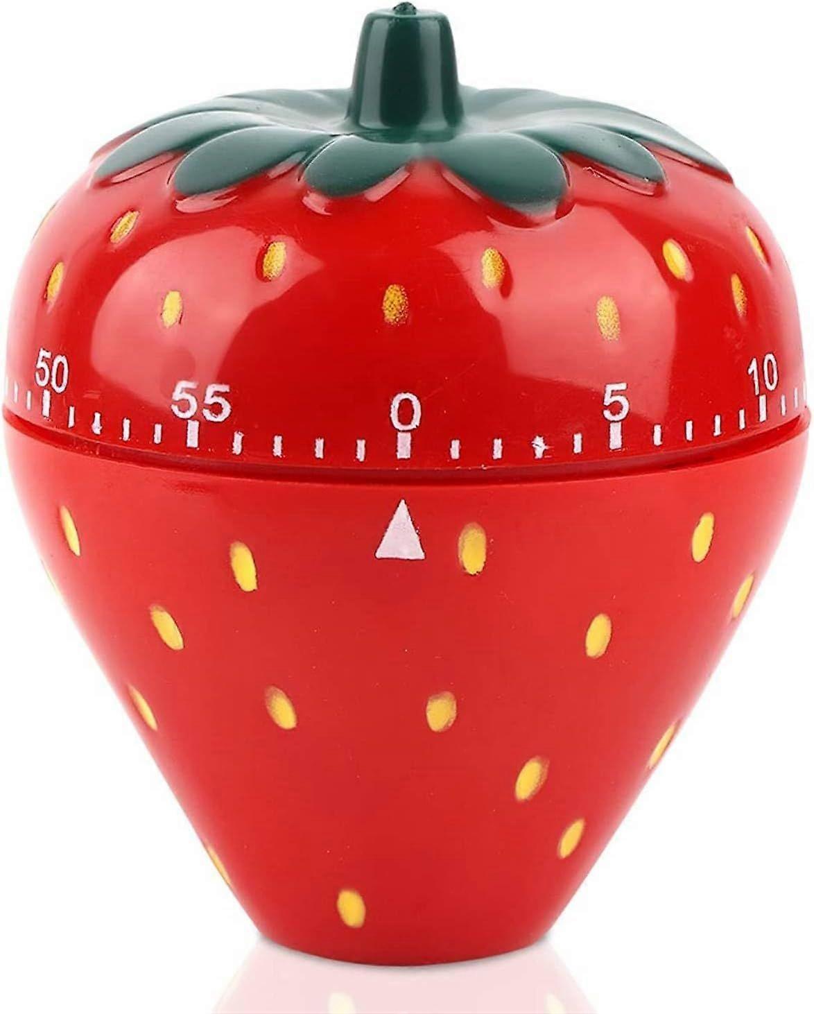Time Reminder,60 Minutes Kitchen Timer,Strawberry Shaped Kitchen Timer Creative Cute Manual Countdown Reminder Rotating