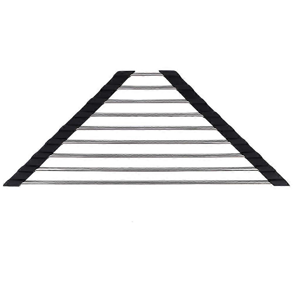 Sink Corner Drying Rack Triangular Sponge Holder Sink Rolling-up Drying Rack