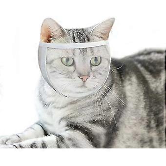 White muzzle, soft & transparent, breathable, for veterinarians & groomers, head circumference 3035 cm