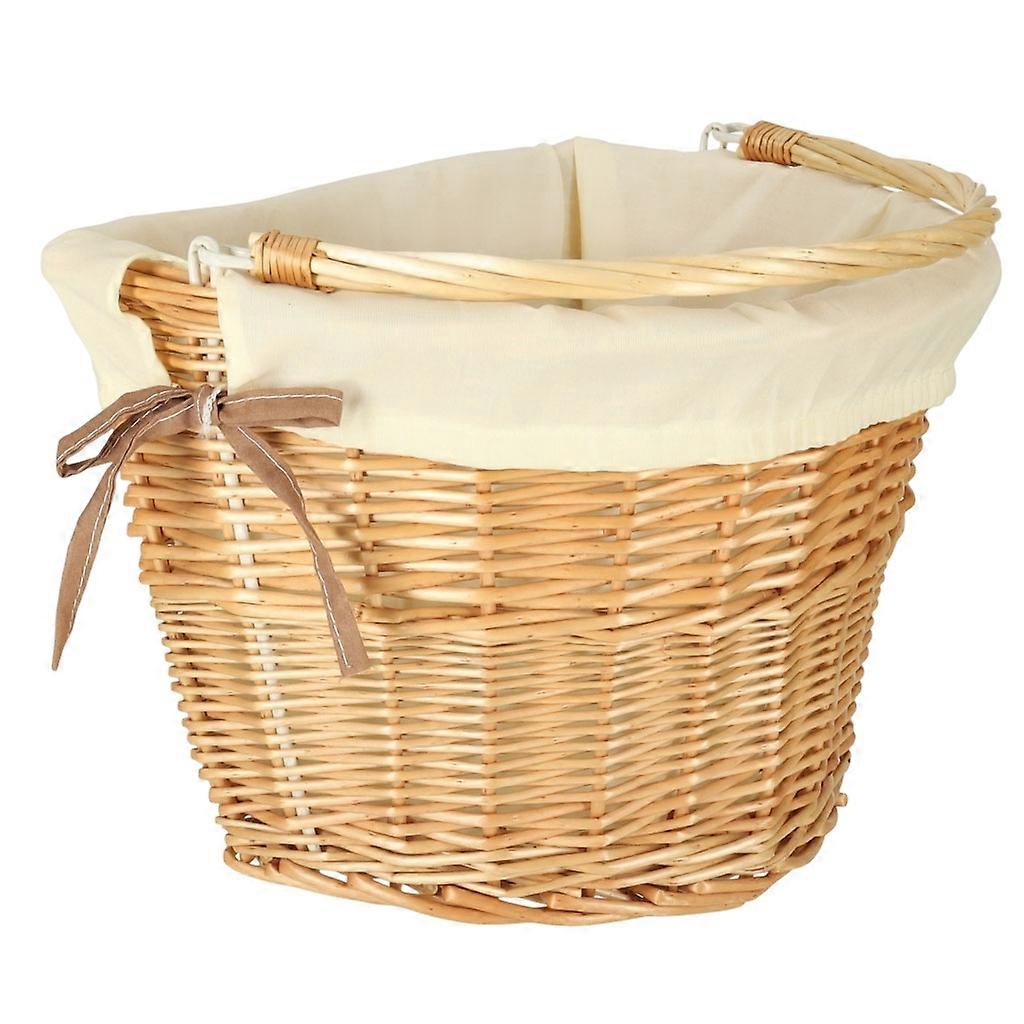 Braided Basket for Bicycle Front Basket Braided Insert White