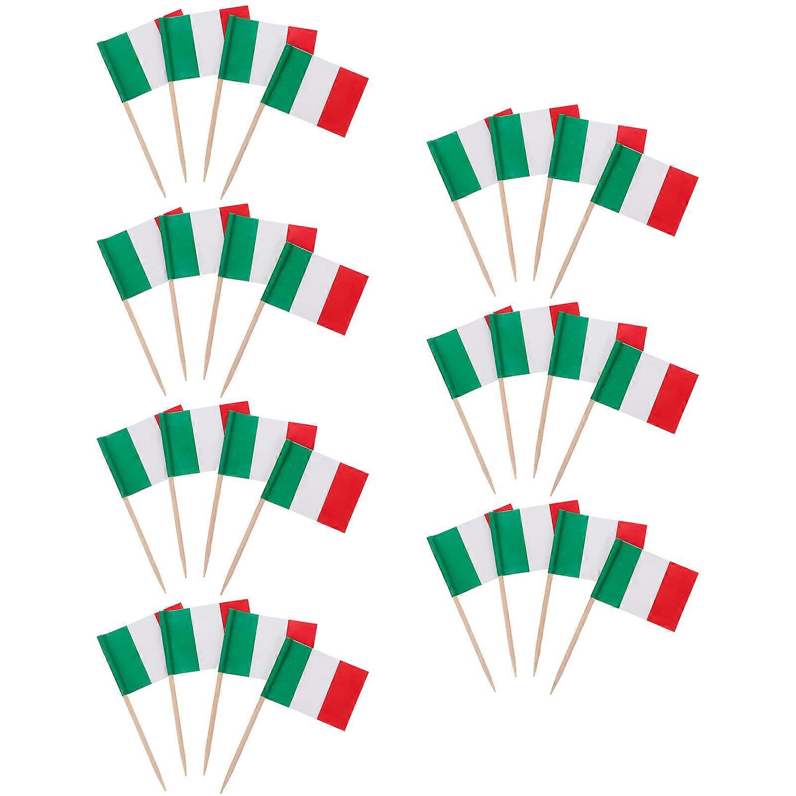 200Pcs Decorative Toothpick Flags Multi-function Cupcake Toppers Delicate Cupcake Decors