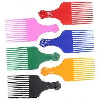 Wide Tooth Comb and Hair Pick Set for Curly Hair Detangling with Ergonomic AntiStatic Grip, 6pcs