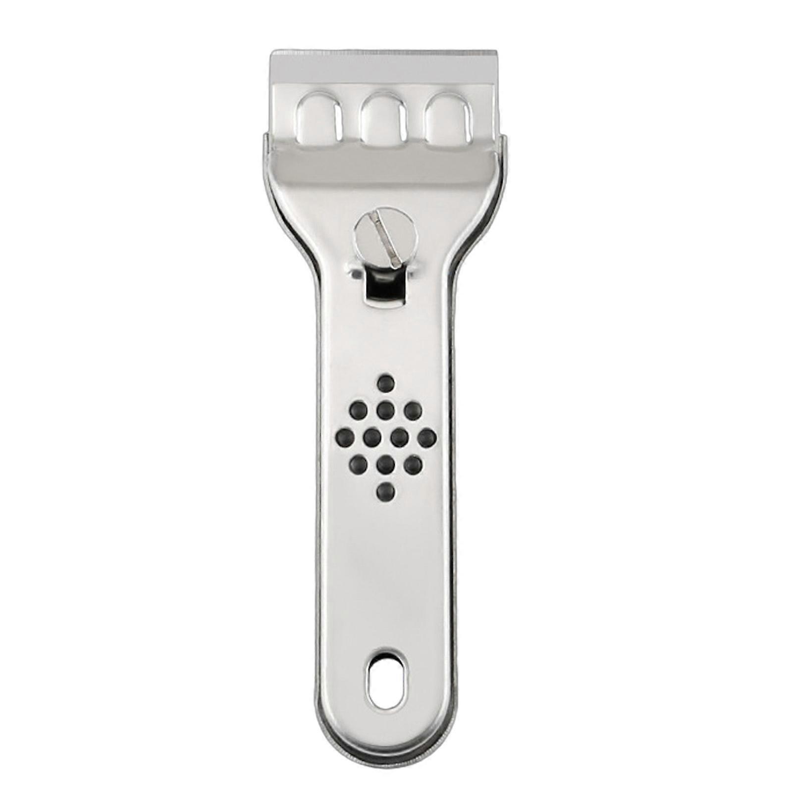 Stainless Steel Scraper with Replaceable Blade for Multi Surface Cleaning Tasks