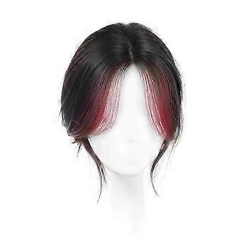 Ombre Hairpiece z przodu dla Azjatek, doczepiane do korony, zwiększające objętość, odporne na ciepło włókna, lekka siateczkowa baza, naturalny wygląd, natychmiastowa objętość