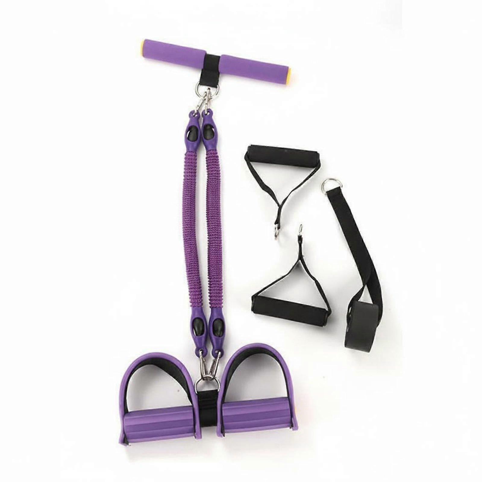 Sit-up Pull Rope Multifunctional Elastic Pull Rope with Foot Pedals