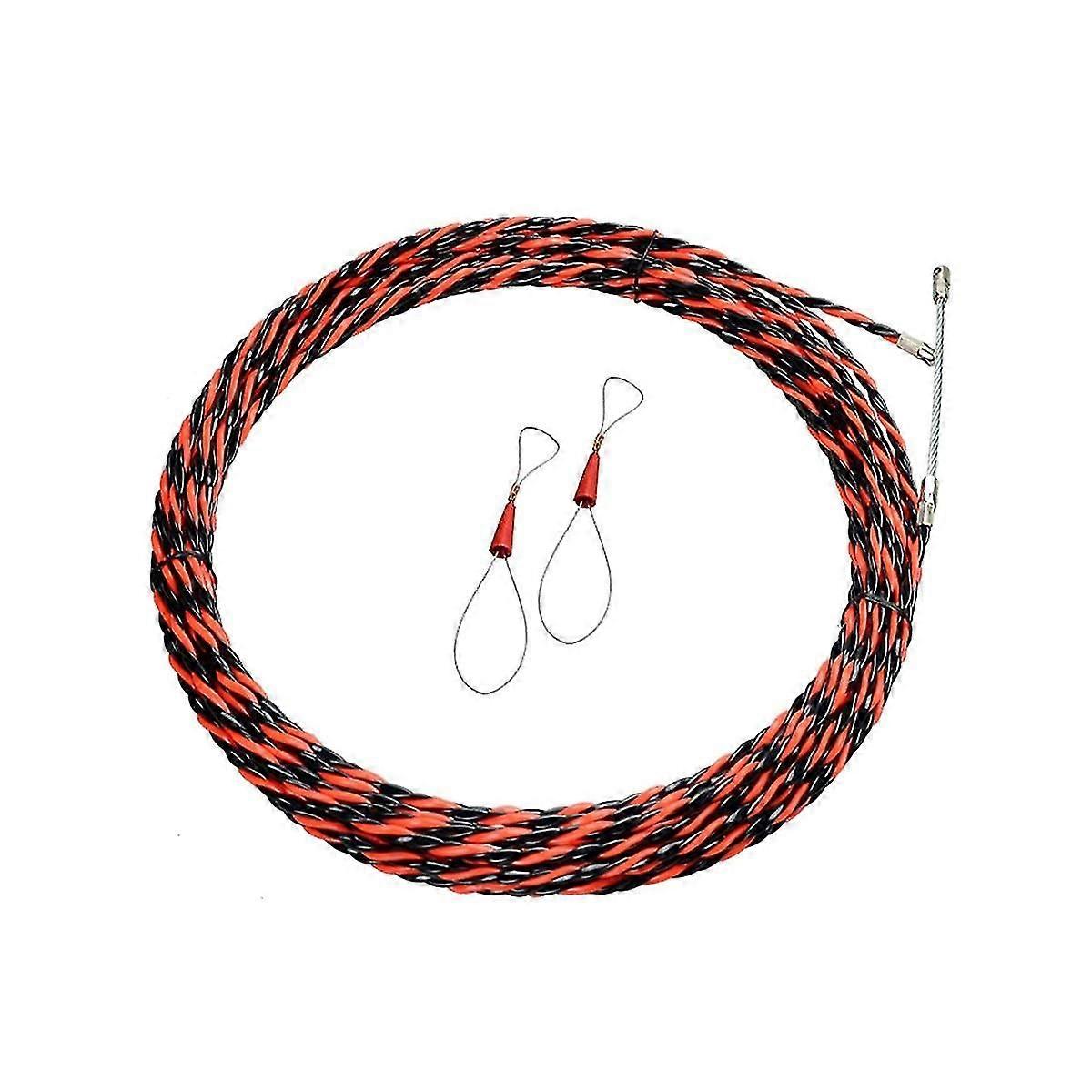 Electrical Threader Lead Tool 30M Cable Wire Guide 3-Strand Wall Threader Cable Stringer with 2 Fasteners.