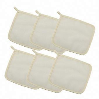 Gentle Exfoliation & Quick-Dry 6-Pack Nylon Body Scrubber Washcloths, Shower Bath Towel Set