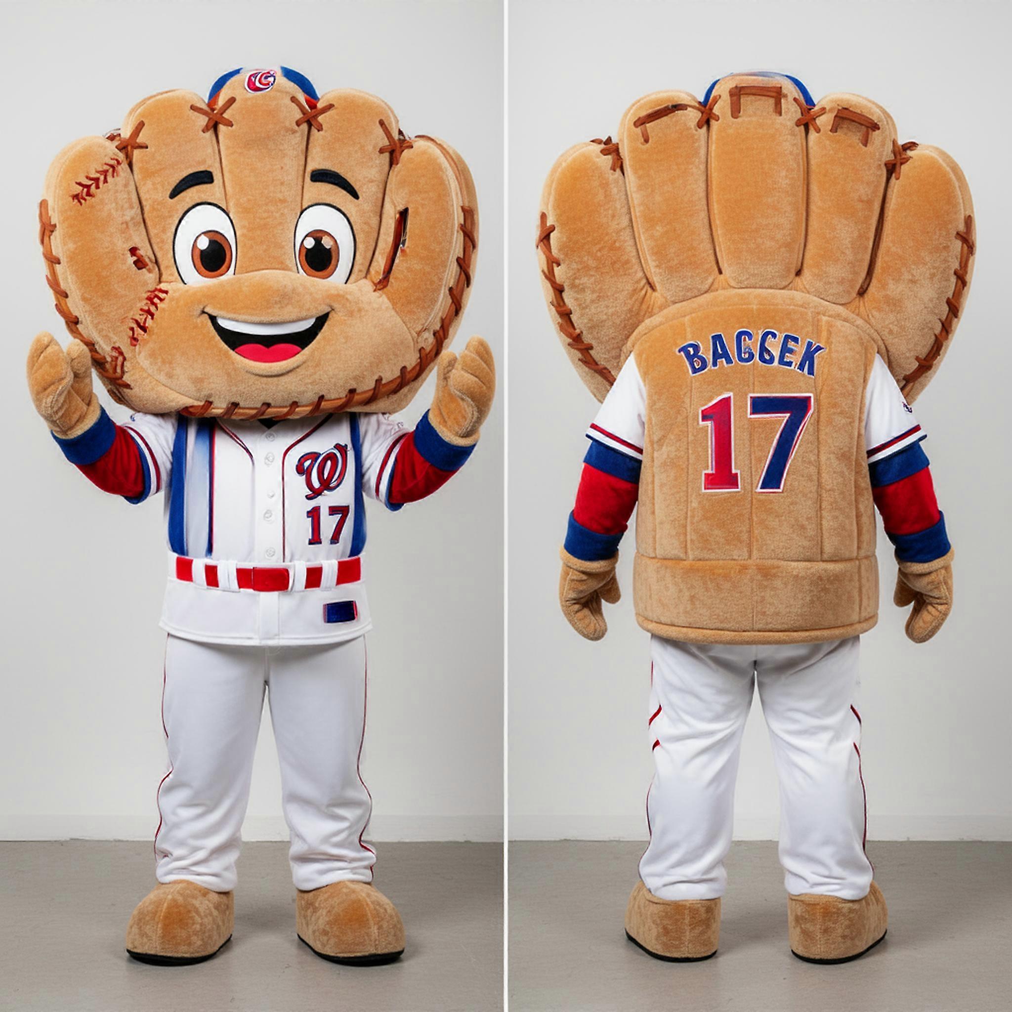 MASTICOT Tan Rounded Baseball Glove Mascot