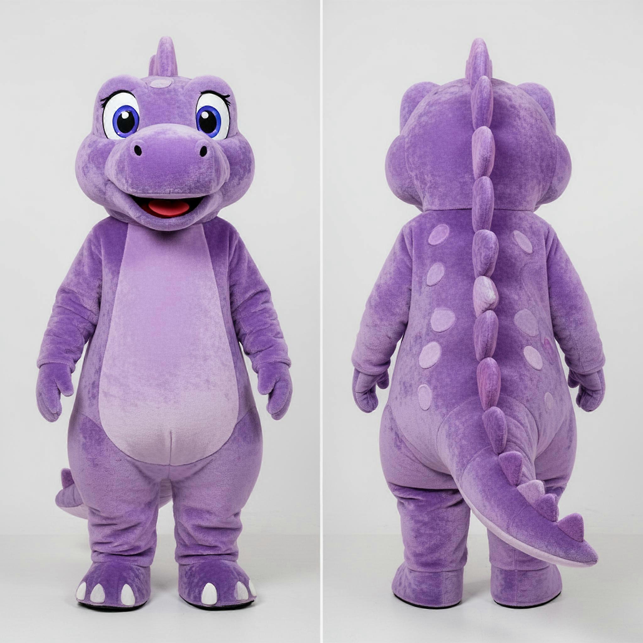 MASTICOT Lavender Plush Stegosaurus Mascot