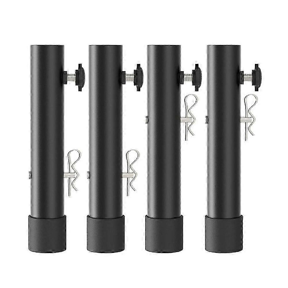 4 Pcs Folding Table Risers for Straight/Bent Leg,Table Leg Extensions 2 Levels/Heights Table Leg Extenders