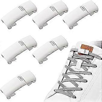 Fivelas de cadarço de metal brilhante, 4 pares de fechadura de fivela de cadarço, fecho magnético de renda, fivela de cadarço universal para crianças / adultos tênis sapatos casuais