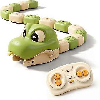 Remote Control Serpent Toy, Flexible Rechargeable RC Reptile Toy with Glowing Target Blocks, 2.4GHz, Interactive for Kids and Adults, Family Party Pla