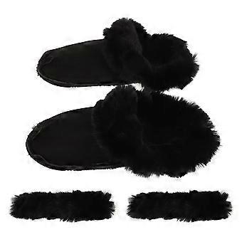Winter Warm Plush Shoe Inserts with Detachable Feature 1Set for Hole Shoes