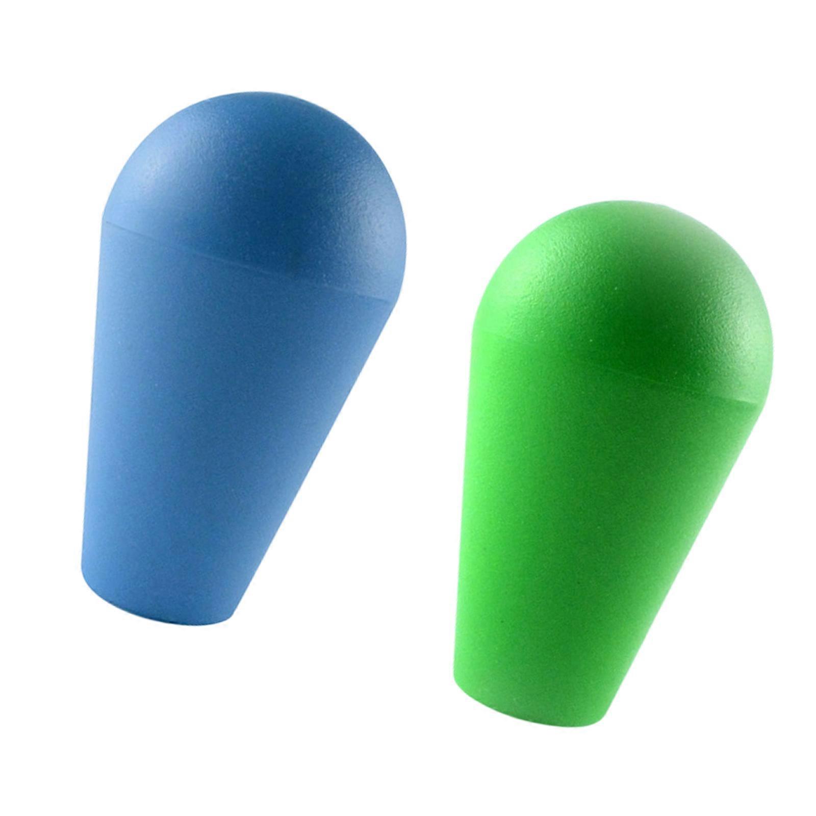 Textured Replacement Handle Knobs for Game Controls, 2-Piece High-Density Plastic Set with Threaded Hand Installation Multicolor