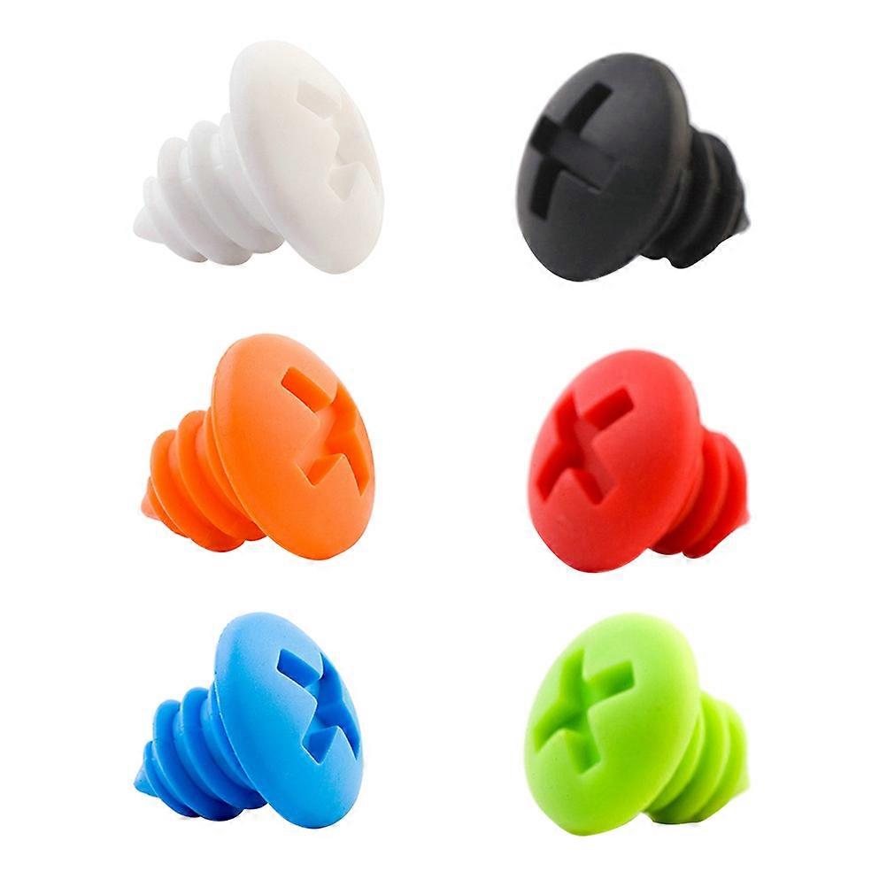 Reusable Silicone Bottle Plug for Use 6Pcs Screw Shape Stoppers