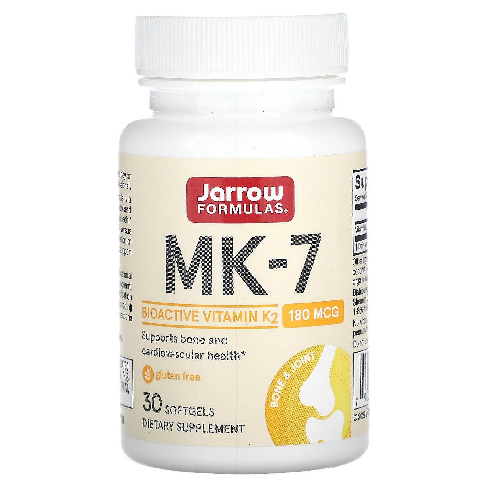 Jarrow Formulas, MK-7, 180 mcg, 30 Softgels