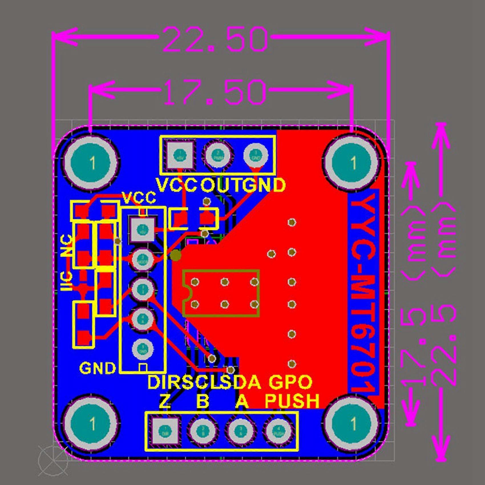 5X Magnetic Encoder MT6701 Magnetic Induction Angle Measurement Sensor Module 14bit High Precision Can Replace AS5600