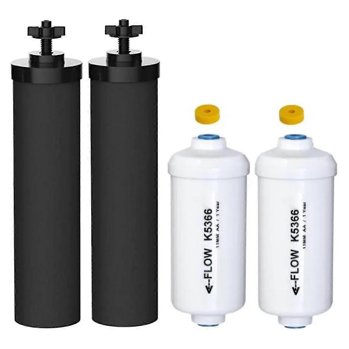 Replacement For 2 And 2 Fluoride Water Filter Compatible With Black Gravity Water Filtering System