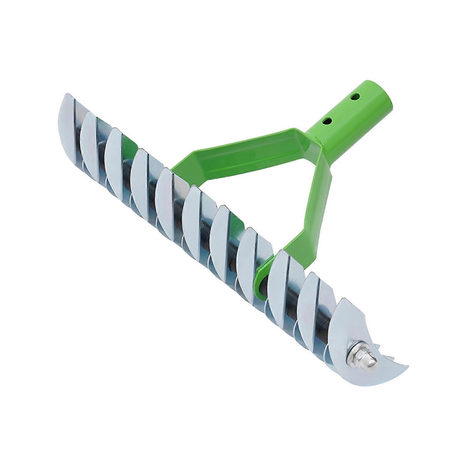 1.7m Lawn Thatch Rake Grass Rake with Long Handle, Dethatching Rake for Cleaning Grass
