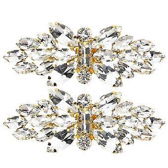 2pcs Bridal Shoe Clips Rhinestone Shoe Decorations Wedding Bride Shoe Clips