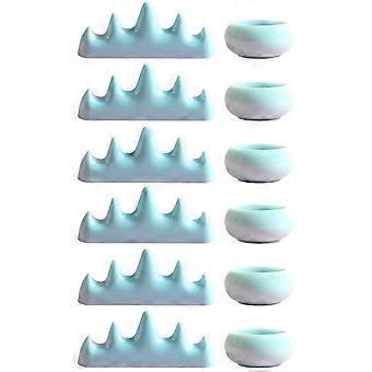 Nail Brush Holder Nail Brushes Clean Tool for Storage 2Sets Multi Color