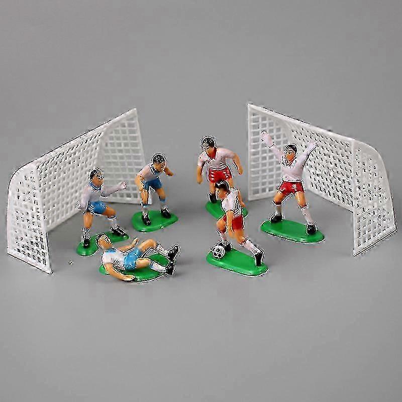 Geometric Soccer Cake Toppers Set